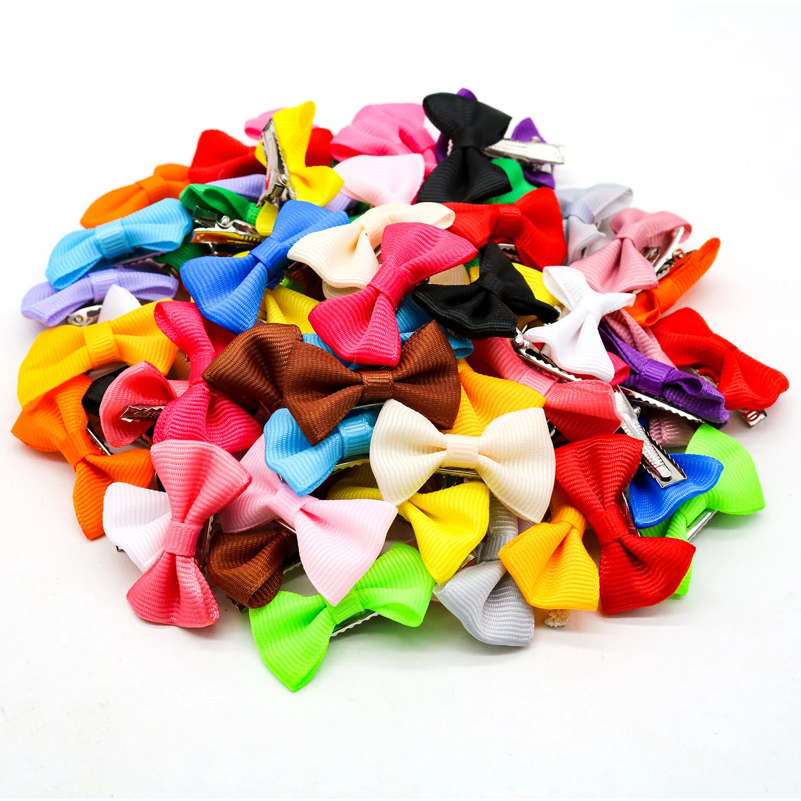 20 piezas horquilla colorida con lazo para perro, pinzas para el pelo con lazo puro a la moda para perros pequeños, gorros bonitos para cachorros y gatos, accesorios para el cabello para el cuidado de perros