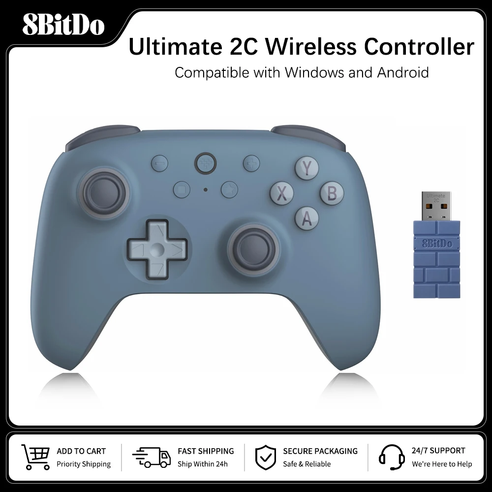 8BitDo Ultimate 2C controlador de juego inalámbrico nuevo Color Gamepad Joystick para PC Windows 10/11 Steam Deck Raspberry Pi Android