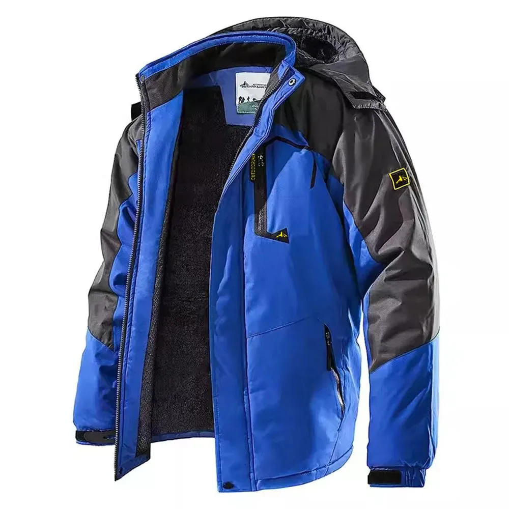 Parkas de invierno para hombre, chaqueta para exteriores, forro polar grueso, cortavientos impermeable cálido, chaquetas de esquí, abrigo grueso para escalar, gran oferta