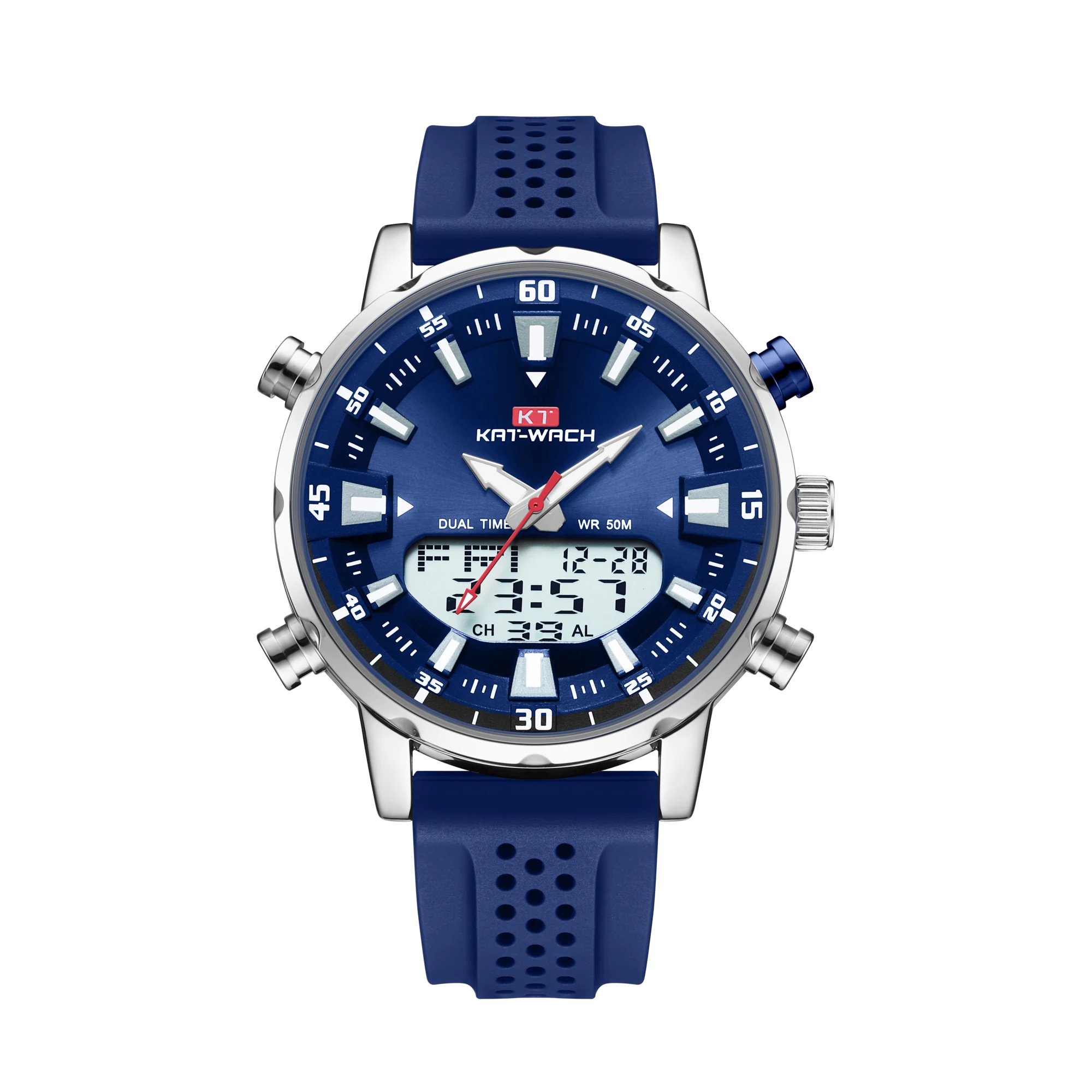 Relojes de Cuarzo Kat-Wach para Hombre, Originales, Resistentes al Agua, de Alta Calidad, Automáticos, Reloj Negro, Regalos para Papá, Relojes para Hombre