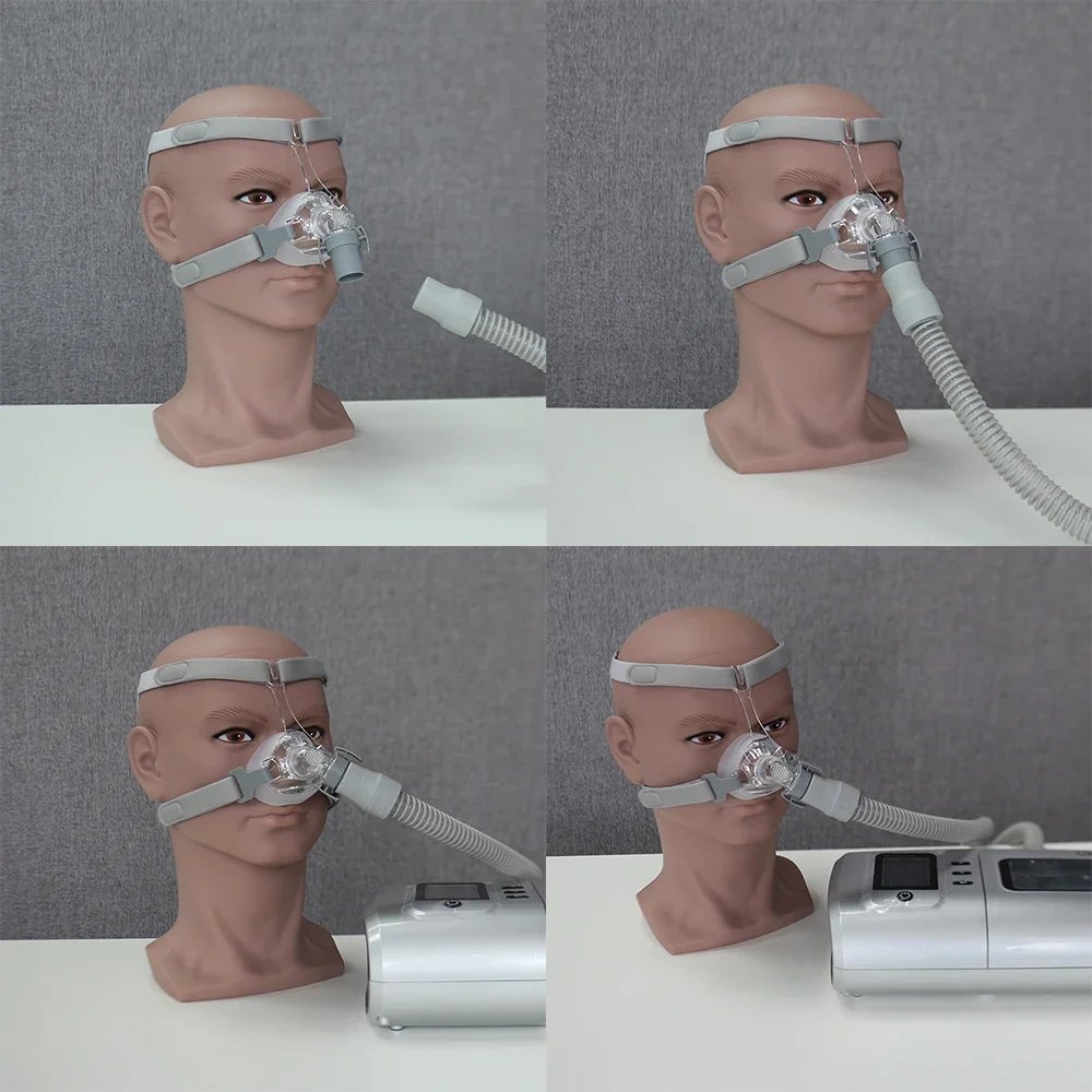 Mascarilla nasal CPAP Yuwell YN02 con arnés y almohadillas de gel de silicona, mascarilla para apnea del sueño y para reducir los ronquidos, compatible con máquinas CPAP automáticas, para uso doméstico y en viajes.