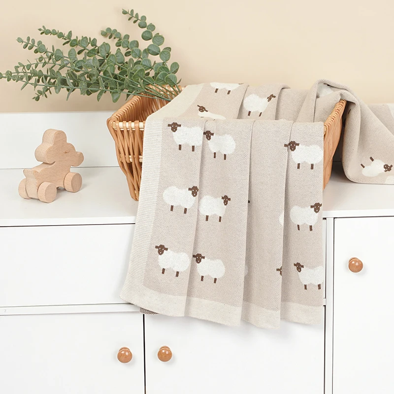 Mantas de algodón para bebé, mantas tejidas para recién nacidos, niños y niñas, cochecito para guardería, edredones envolventes, 90x70cm, estera receptora para niños pequeños