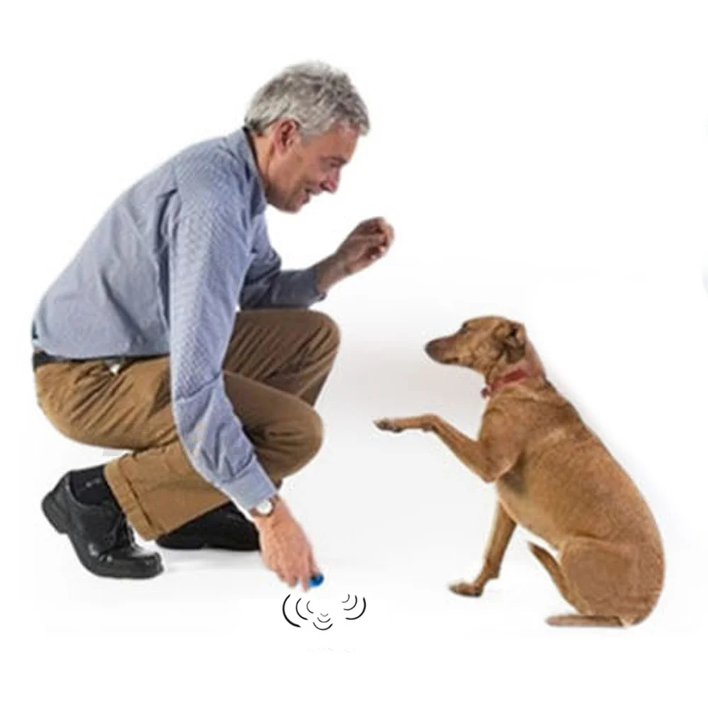 Clicker y silbato multifunción 2 en 1 para mascotas, entrenador de perros con llavero, entrenador de cachorros, flauta y Clicker para perros, suministros para mascotas