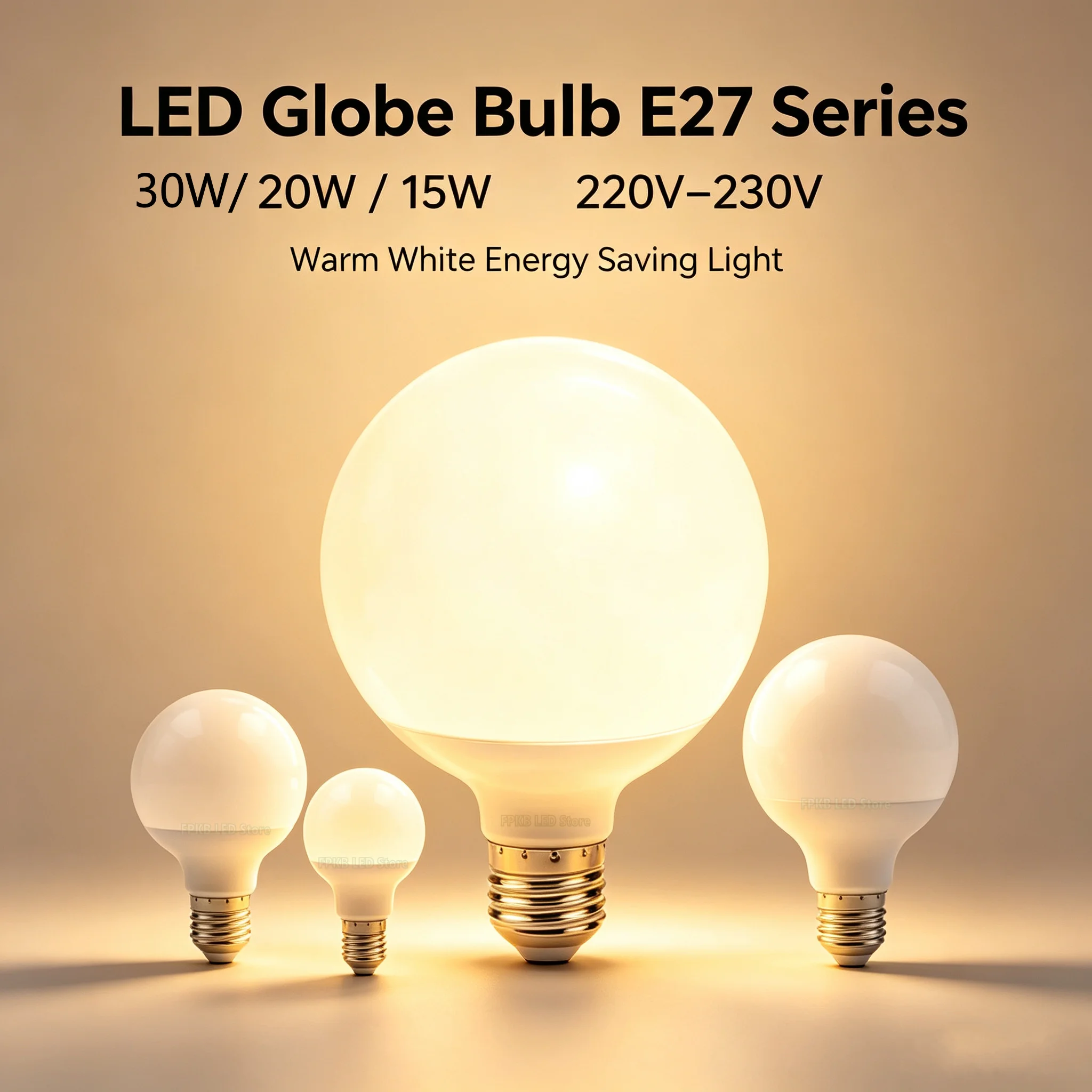 Bombillas LED E27 30W 20W 15W 7W 220V 230V G80 G95 G120 Lámpara de luz Global de ahorro de energía Ampolla Bombilla LED Lámpara LED