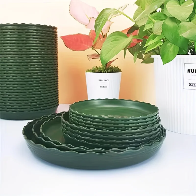 Bandeja para maceta de plástico, soporte inferior circular, base para maceta, 2 uds.