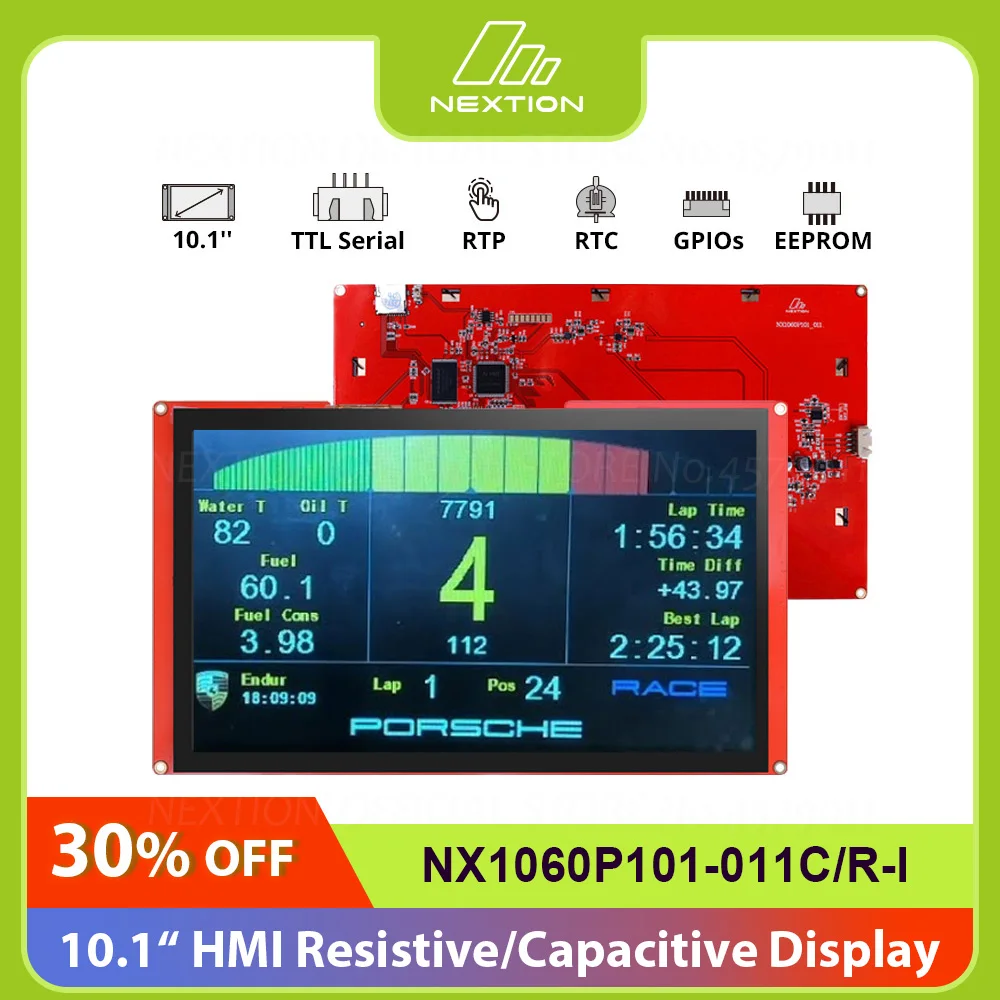 NEXTION 10,1 ''NX1060P101-011C inteligente/R-I multifunción HMI resistivo/capacitivo LCD módulo de pantalla táctil sin carcasa