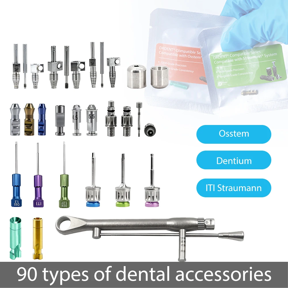 Osstem Dentium ITI Straumann accesorios implante Dental destornilladores de torsión implante yeso compuesto tapa de bola médica