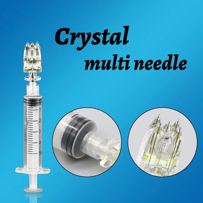 Cartucho de Mesoterapia de 32G 2.0 Crystal Multi con 5 Agujas, Estéril, 5 Puntas, Nano Aguja, Micro Aguja