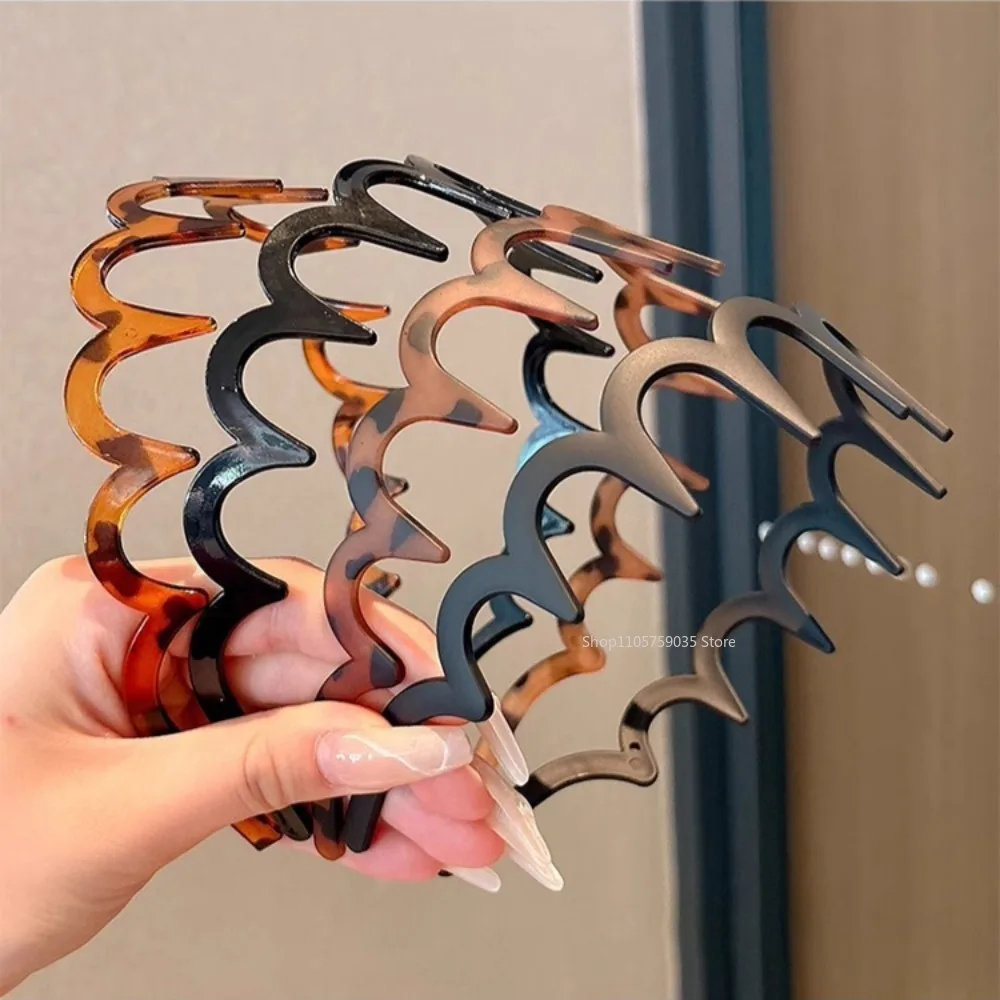 Diadema antideslizante de plástico con forma de U para mujer, con dientes fijos, para peinados con volumen, accesorios coreanos para el cabello
