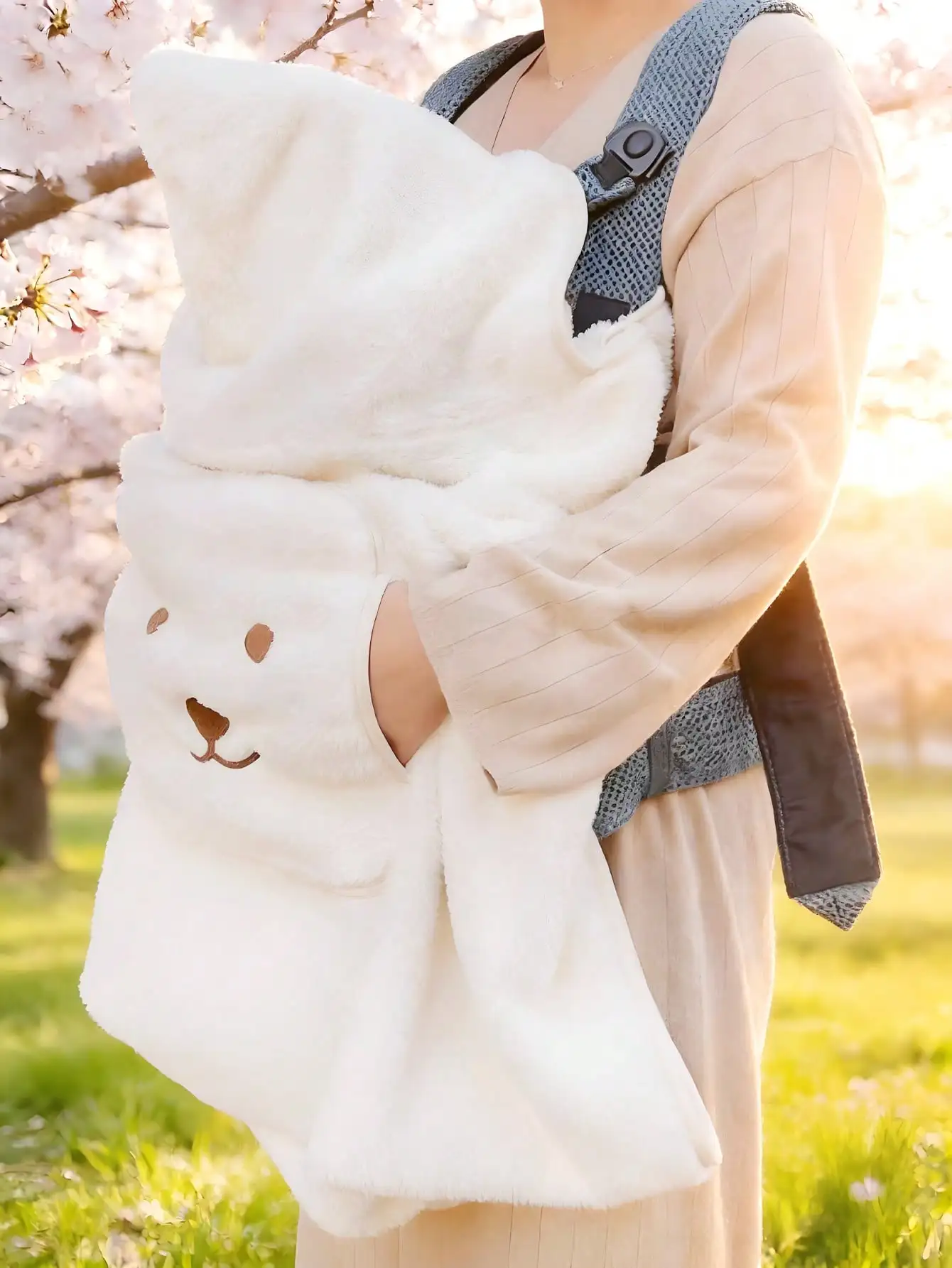 1 unidad: cubierta protectora contra el viento para el asiento de la canguro, con diseño de dibujos animados, ideal para paseos en primavera, cubierta protectora contra el viento para cochecitos, cubierta portátil para cochecitos, cubierta protectora contra el viento multifuncional para bebés, ¡un artículo imprescindible para viajes al aire libre!