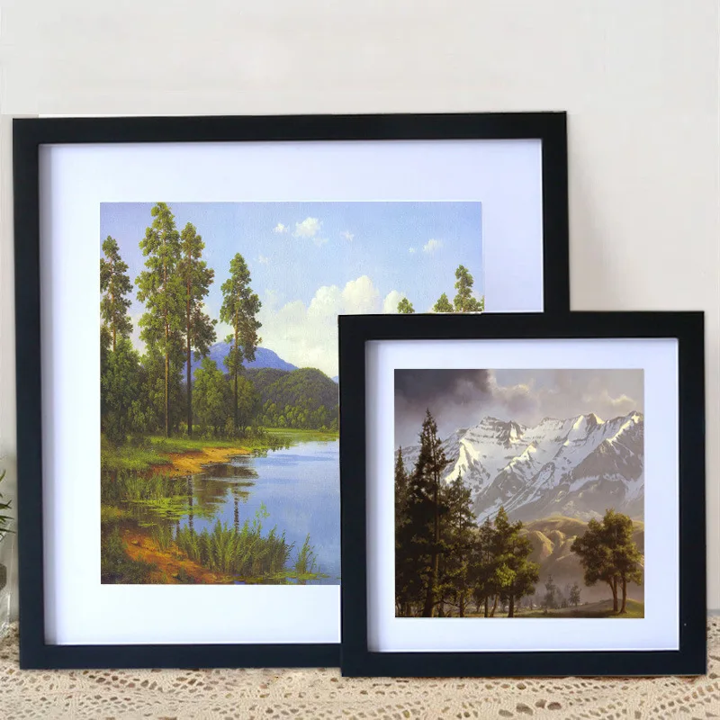 Marco de fotos de madera cuadrado personalizado para colgar en la pared, soporte para fotos, decoración de fotos, regalo conmemorativo