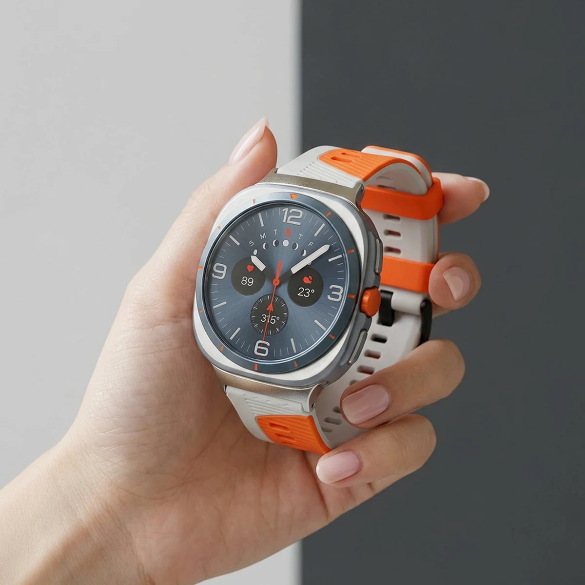 Correa Deportiva de Silicona de Dos Tonos para Samsung Galaxy Watch Ultra 2 de 47 mm, Correa Ajustable para Galaxy Watch Ultra 2025/2024