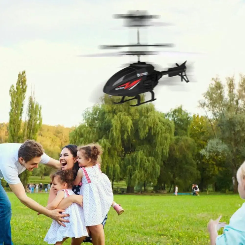 Helicóptero de Control remoto, helicóptero RC de 2 canales, juguetes para niños, juguetes voladores, suspensión de inducción infrarroja, regalos de carga de aviones