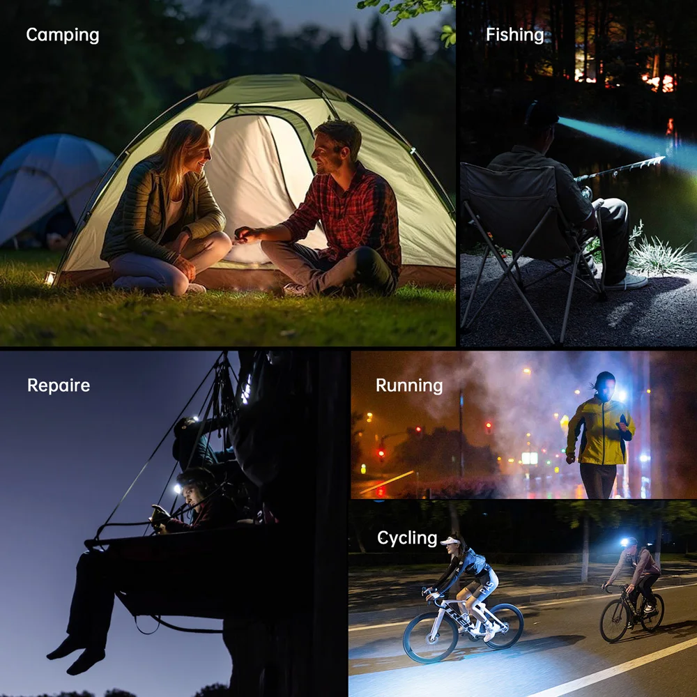 Linterna Frontal SOFIRN HS42 2100lm 18650 EDC USB C Recargable, Linterna LED SST40 con Imán para Camping