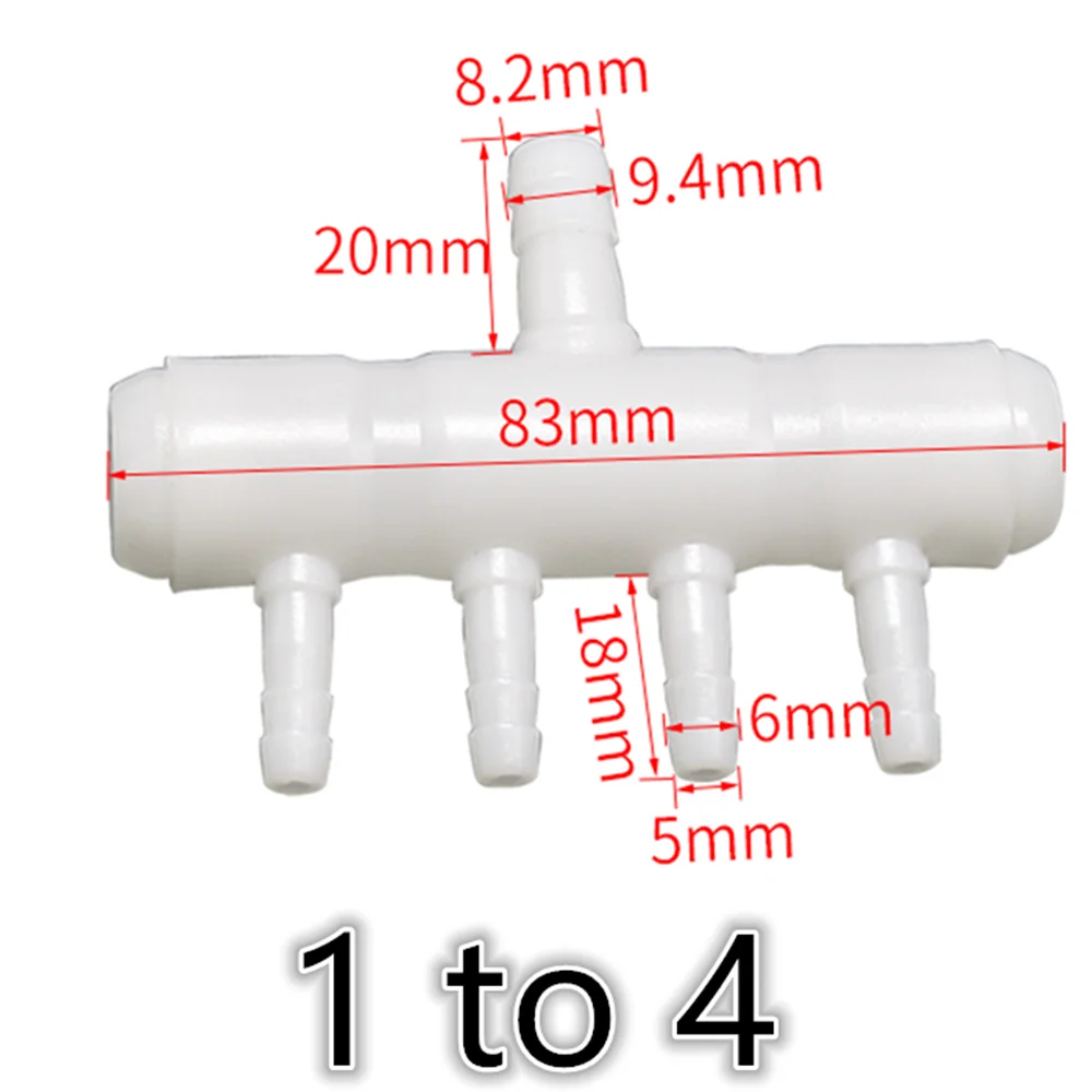 Tubo de plástico PE para acuario, tubo desviador, conector, bomba de aire de oxígeno, divisor de manguera, piezas de aireación de escape