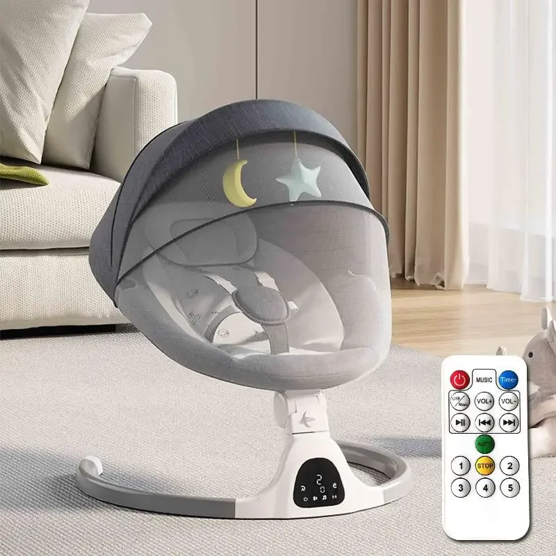 Mecedora eléctrica multiusos para dormir de bebé, columpio automático, mecedora infantil, cuna cómoda, cochecito de juguete para bebé de 0 a 3 años