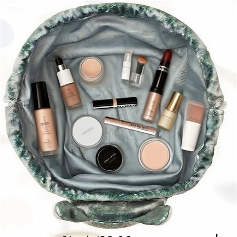 Bolsa de maquillaje de gato realista 3D, bolsa de viaje de gran capacidad, organizador de artículos de tocador con cordón para mujeres y adolescentes, regalo para Navidad