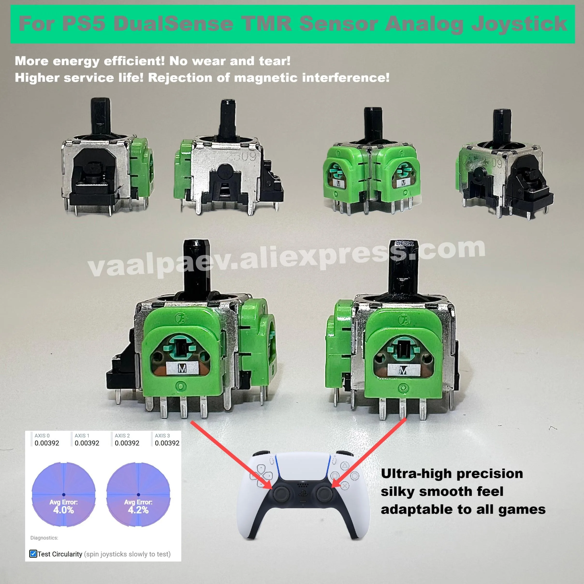 Favor nuevo joystick analógico con Sensor TMR para PS5 DualSense NS PRO versión perfecta más eficiente en energía reemplazo más suave de Hall
