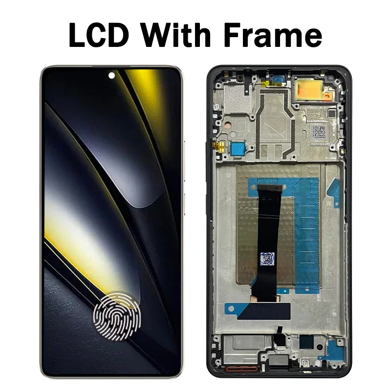 Pantalla AMOLED Nueva de 6.67" para Xiaomi Poco F6 LCD 24069PC21G, Pantalla Táctil Digitalizadora con Marco para Xiaomi Poco F6 LCD