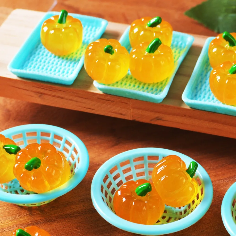 10-100 Piezas de Mini Calabazas de Resina Transparente para Halloween, Pequeñas Figuras de Calabaza, Accesorios para Micropaisajes, Decoración DIY para Jardín de Hadas