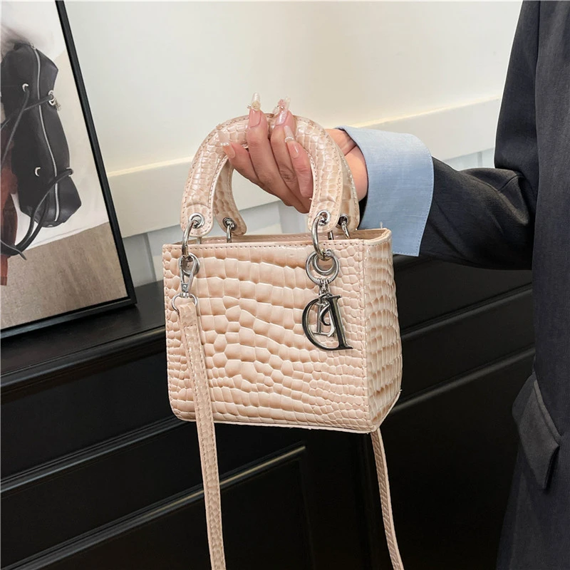 Elegante Bolso Bandolera de Cuero para Mujer, Bolso de Hombro de Diseñador de Lujo, Bolso Tote Clásico, Bolsos de Pañales Elegantes para Damas