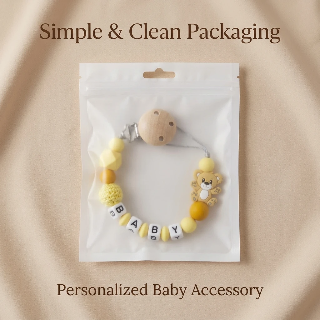 Clip para Chupete Personalizado con Nombre 2026, Cadena de Silicona con Osito, Mordedor Libre de BPA, Soporte para Chupete, Regalo para Baby Shower