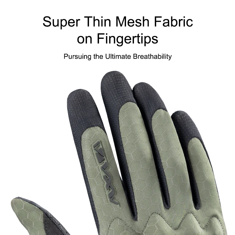 VXW Guantes de Moto de malla fina para hombre y mujer, protectores de nudillos acolchados para pantalla táctil, transpirables, agujeros de ventilación, carreras, Verano