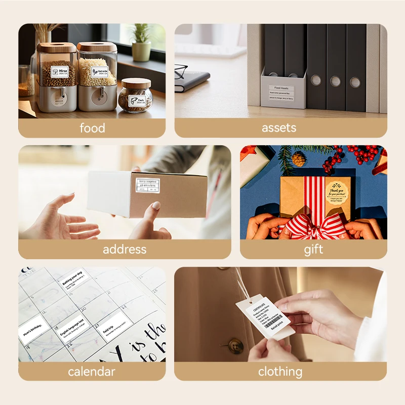 2 rollos NIIMBOT B1 B21 B3S etiquetas térmicas precio de ropa etiqueta autoadhesiva de alimentos impermeable Oficina bolsillo impresora papel de etiquetas