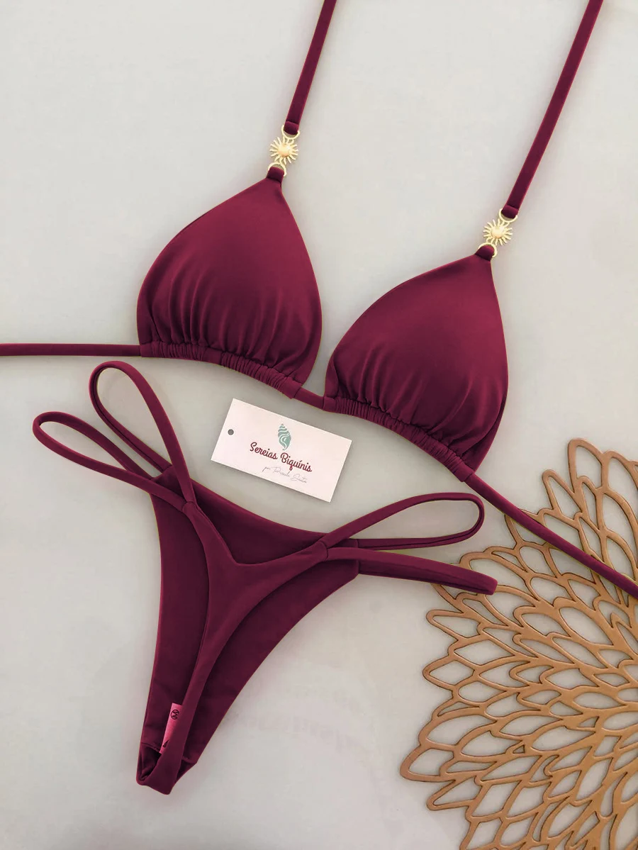 Micro Bikinis 2026, Traje de Baño Push-Up para Mujer, Traje de Baño Sexy, Conjunto de Bikini Brasileño, Tanga, Biquini, Traje de Baño Estampado Floral, Ropa de Playa