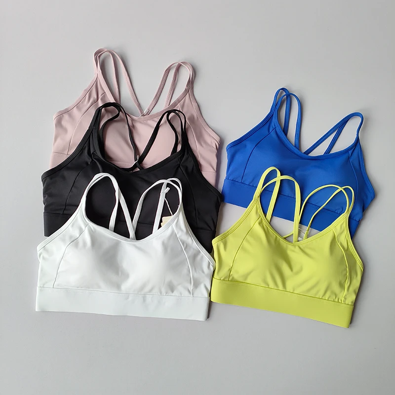 Sujetador deportivo para mujer, Top Push Up Fitness fijo con almohadilla, sujetador de Yoga, ropa interior, Tops deportivos, sujetadores para actividades, chaleco para correr, ropa de gimnasio