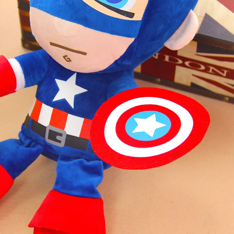 27cm hombre Spidermaned juguetes de peluche muñecas de película MarvelAvengers peluche suave héroe Capitán América hierro regalos de navidad para niños