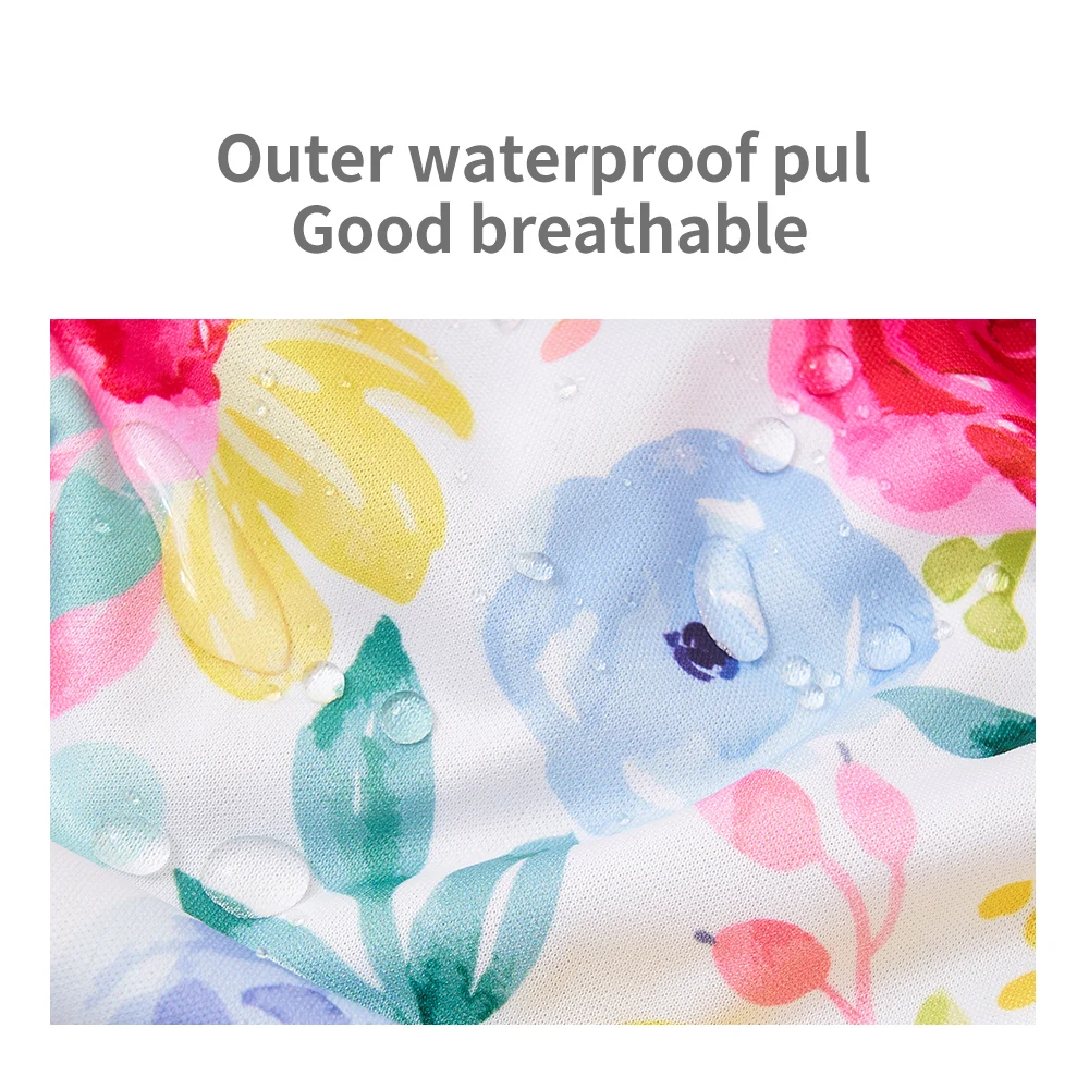 Pañal de tela impermeable para bebé Elinfant con 4 absorbentes, hueso interior de tela de malla para pañales de tela de bolsillo ecológicos lavables de 3-15kg
