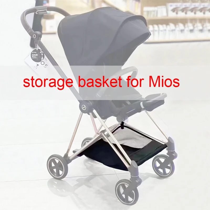 Cesta de almacenamiento para cochecito Cybex Mios Buggy, incluye Mios 2/3, cesta de compras, bolsa de pañales para cochecito, reemplazo directo de accesorios para bebé