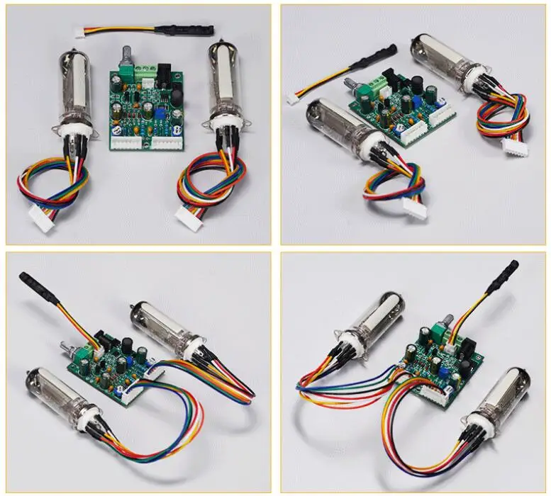 Tubo de ojo de gato 6E2, indicador fluorescente de ritmo musical de doble canal, placa de controlador, amplificador de Radio, reequipamiento, modo de recogida DIY, 12V, 1A