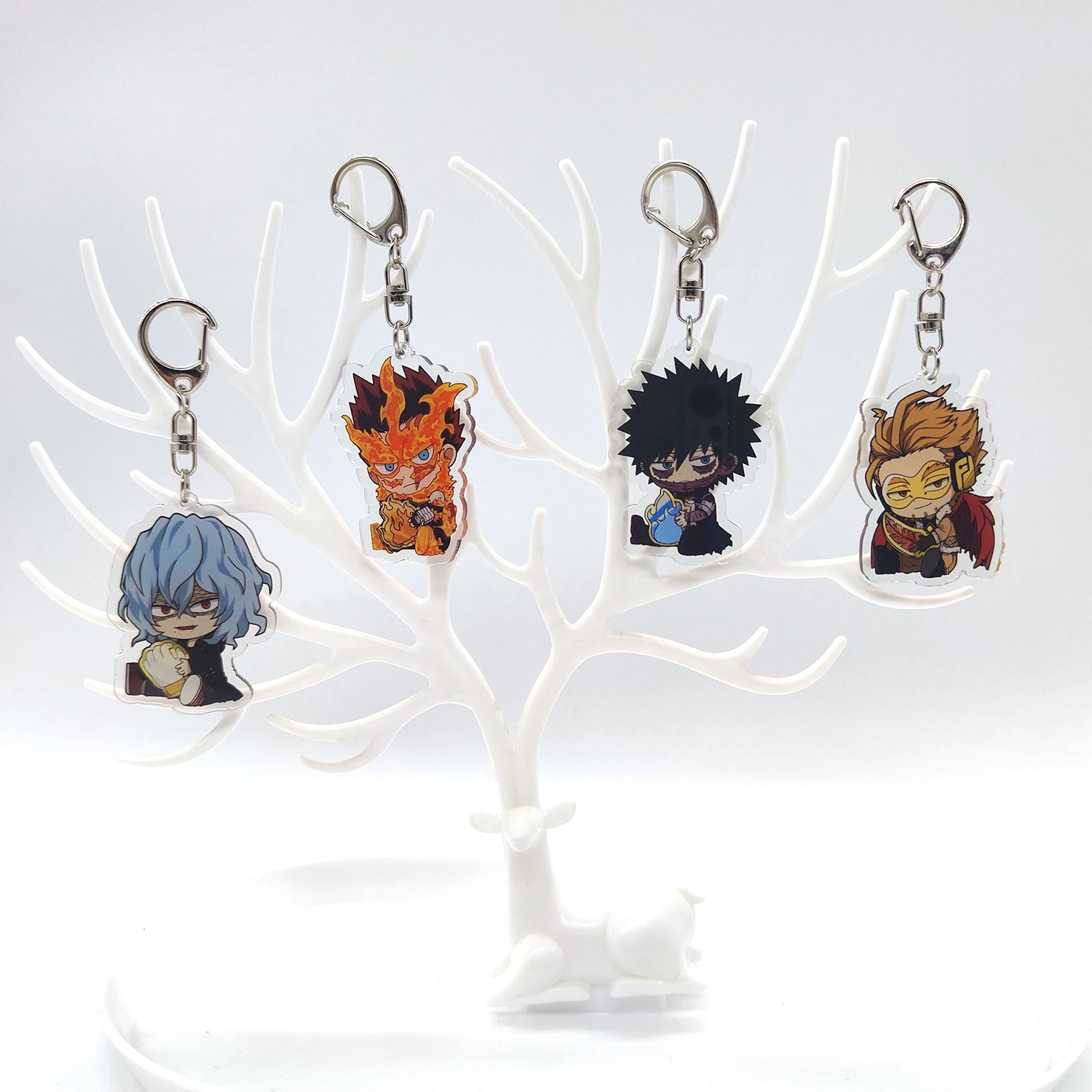 8 unids/set llaveros de Anime My Hero Academy llavero acrílico Izuku Bakugo Katsuki accesorios colgantes lindos regalos de dibujos animados al por mayor