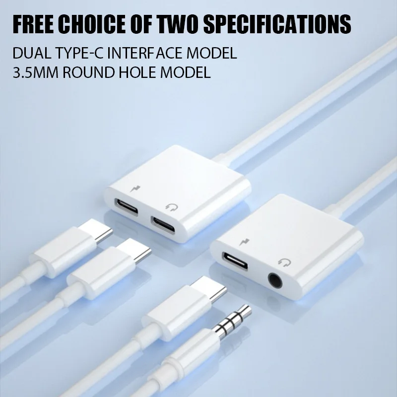 Adaptador OTG para conector de auriculares tipo C a 3,5mm para iPhone 15 Pro, cargador rápido para Samsung Xiaomi One Plus, Cable auxiliar con conector USB C