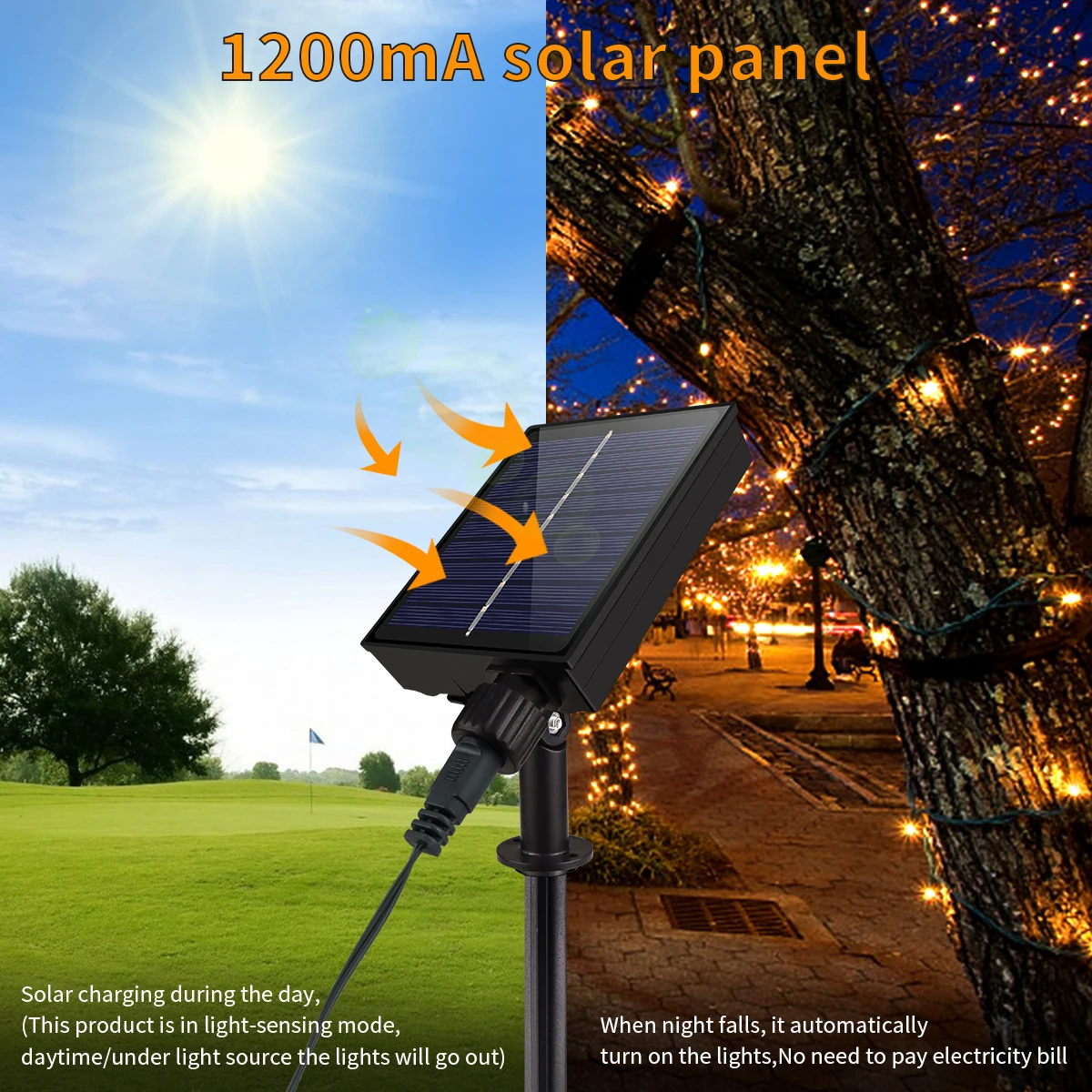 Guirnalda de luces Led solares de carga rápida de 100M y 1000 LED, guirnalda de luces Led impermeables para exteriores, guirnalda de Navidad para decoración de fiesta de jardín