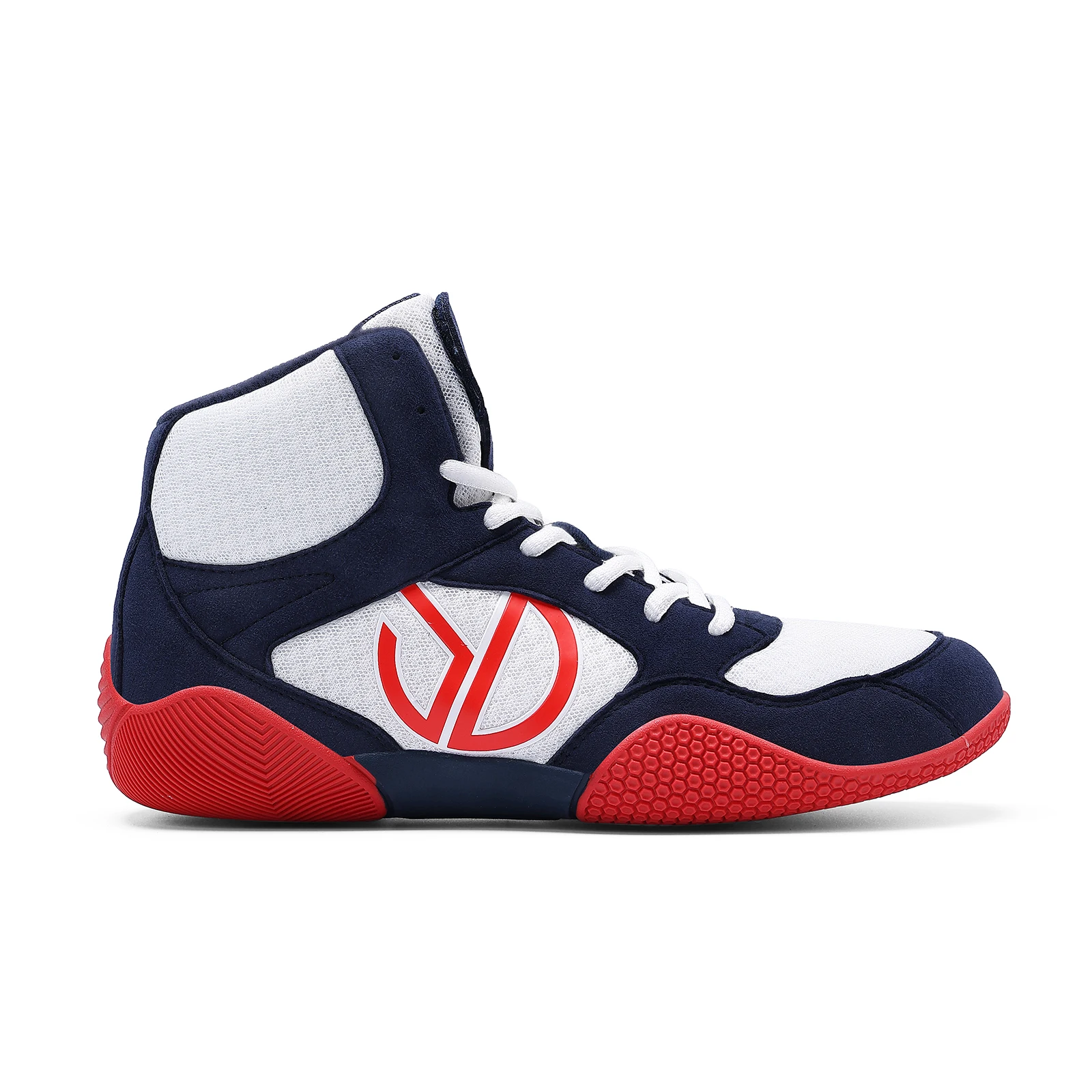 Botas de lucha profesionales para hombre, zapatos de boxeo ligeros, zapatillas de boxeo transpirables de malla de alta calidad, talla grande 40-50