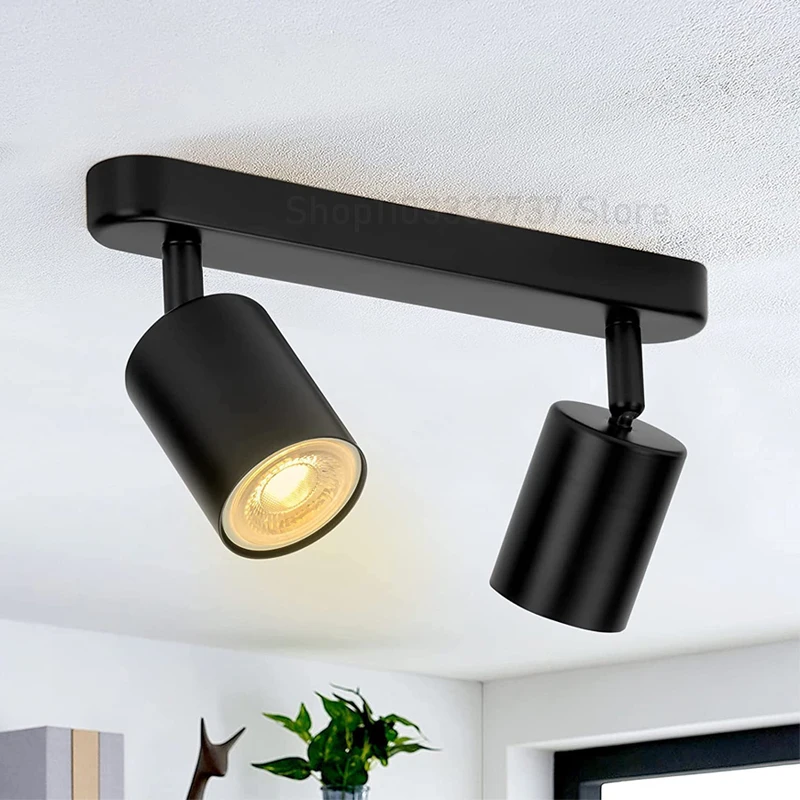 Luces de techo LED GU10 modernas para estudio, accesorios de cocina, decoración de fondo de comedor, pantalla, lámpara ajustable para escaleras y pasillo