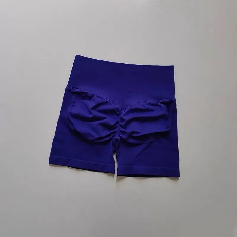 Pantalones cortos deportivos de realce de cadera color melocotón para mujer, cintura alta y ajuste de cintura, adelgazamiento, correr, secado rápido de cadera, pantalones ajustados de tres puntos