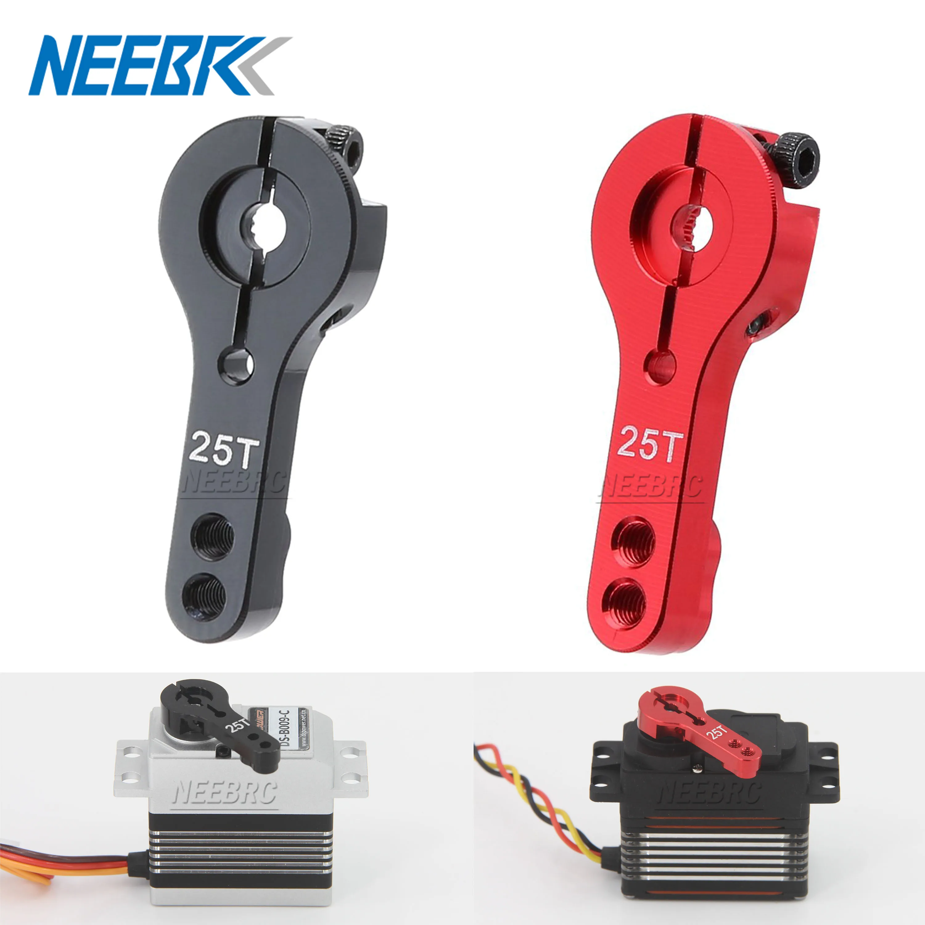 25T M3 Metal RC Servo cuerno brazo de aluminio Set para MG995 MG996R E9001 Futaba Savox Xcore HL PowerHD JX SPT Dspower DIY coche juguete parte