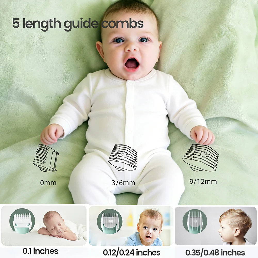 Cortadora de Pelo para Bebés, Silenciosa, Eléctrica, Recargable, Recortadora para Niños, Afeitadora, Máquina de Corte de Pelo, Cuchilla de Cerámica, Impermeable