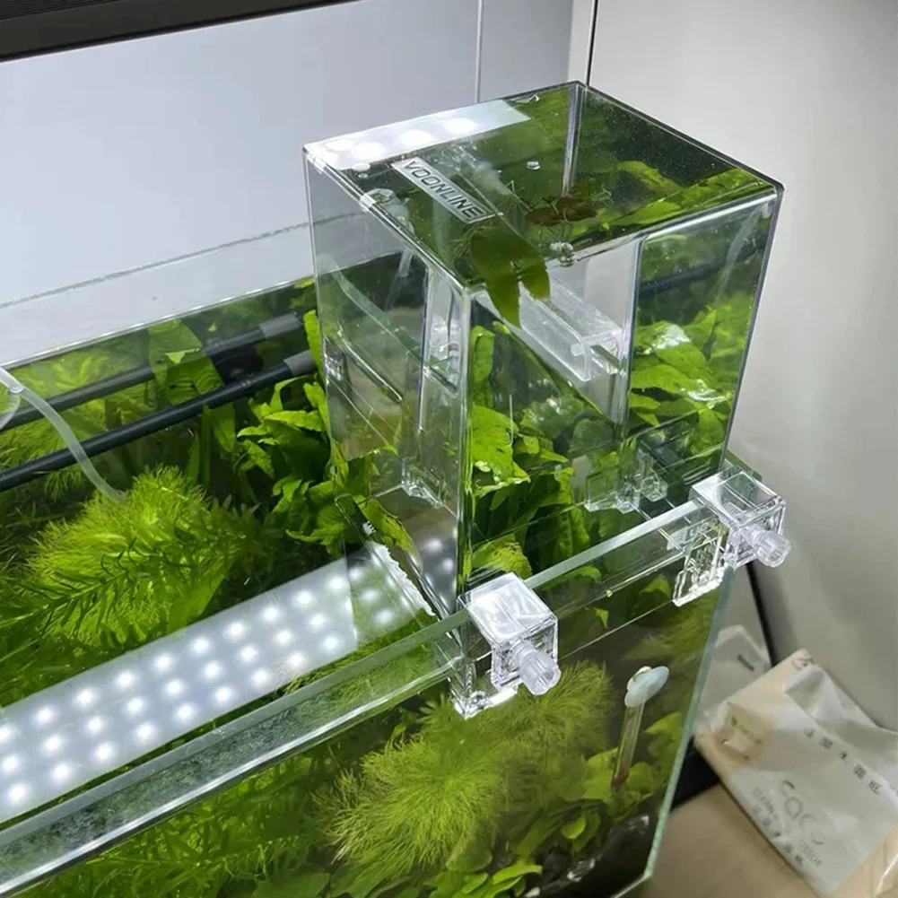 Acuarios de presión negativa, extensor de acuario aéreo transparente, decoración de paisajismo ecológico, aislamiento de cuenco para pecera