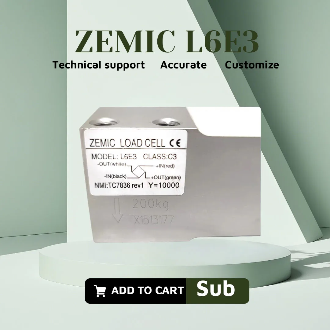 ZEMIC-Sensor de pesaje L6E3, celda de carga voladiza de L6E3-C3, Sensor de fuerza de pesaje, probador de automatización de Robot Industrial de compresión