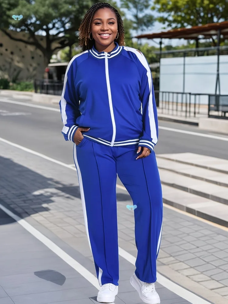 Wmstar-traje de chándal para mujer, conjuntos de 2 piezas de talla grande para correr, venta al por mayor, camisas de manga larga, pantalones, chándal deportivo informal a juego