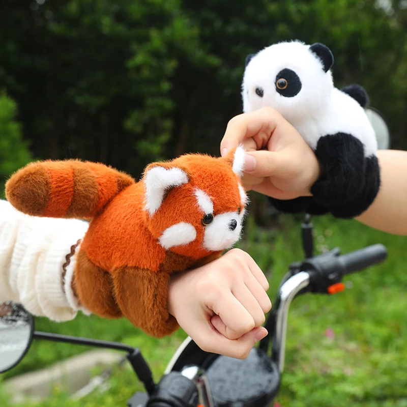 Animales de peluche creativos mapache zorro Husky gato mono Papa círculo juguete envuelto alrededor del brazo muñeca juguetes para niños regalo de cumpleaños
