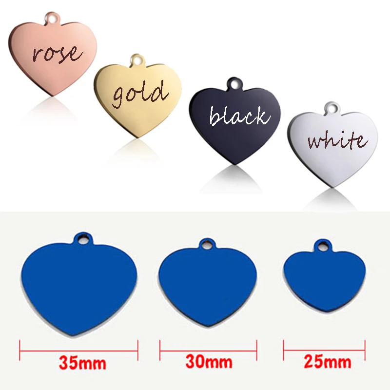 Etiqueta de corazón de identificación de perro, Collar de gato personalizado, colgante grabado, Collar de mascota, cadena, suministros para productos con nombre