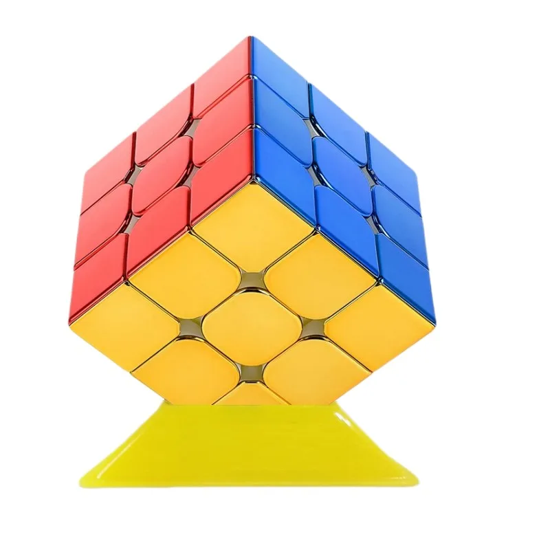 SengSo-Cubo mágico magnético de Metal, juguete de Cubo dorado, rompecabezas de velocidad, M3, 3x3x3