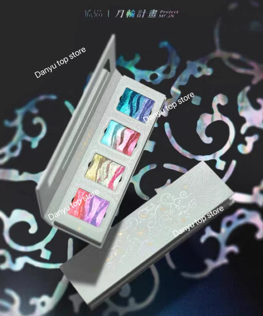 Paleta de Sombras de Ojos DRAMO, Camaleón, Brillante, Metálico, con Destellos, Colores Degradados, Maquillaje de Ojos con Brillo Fino