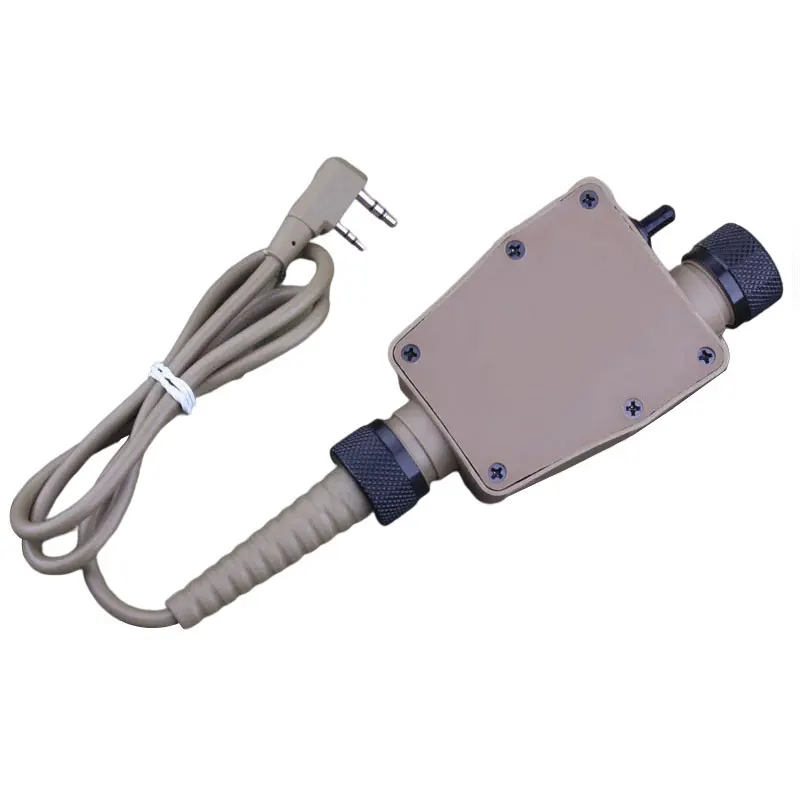 Cable de intercomunicación Emersongear para TEA PTT, interruptor de cable para radio Kenwood, interfaz de carga, walkie talkie, para caza y senderismo
